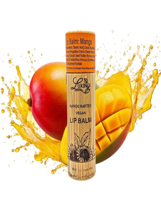 Luxiny Lip Balm 3-Pack – Vegan, Natural Moisturizing Lip Care in Bamboo Tubes with Sunflower Wax and Vitamin E (.15, Vanilla Buttercream, Mango, Black Cherry) - Image 4